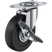 E-50RES [ユーエイ プレート式 自在 キャスター 導電ゴム 車輪径50mm ストッパー付き Eタイプ E-S型 取付寸法56×28]