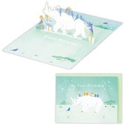 誕生日カード ホワイトアニマル・サイ EAR-833-572