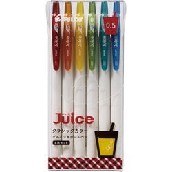 ゲルインキボールペン ジュース 0.5mm クラッシック6色セット LJU-15-6CC