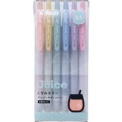 ゲルインキボールペン ジュース 0.5mm くすみ6色セット LJU-15-6CKU