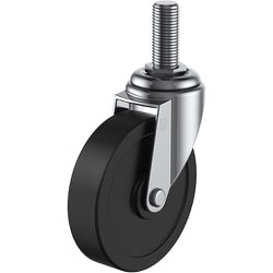 ユーエイ ねじ込み式 自在 キャスター 導電ゴム 車輪径50mm Eタイプ ET型 ネジ寸法W3/8×14山数16 ET-50RE-W3/8-14