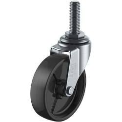 ユーエイ ねじ込み式 自在 キャスター 黒ナイロン 車輪径50mm Lタイプ LT型 ネジ寸法W3/8×14山数16 LT-50BN-W3/8-14