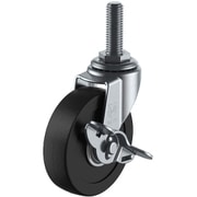 LT-50RES-M12-14 [ユーエイ ねじ込み式 自在 キャスター 導電ゴム 車輪径50mm ストッパー付き Lタイプ LT-S型 ネジ寸法M12×14ピッチ1.25]