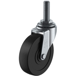 ユーエイ ねじ込み式 自在 キャスター 導電ゴム 車輪径50mm Lタイプ LT型 ネジ寸法UNF1/2×14山数20 LT-50RE-UNF1/2-14
