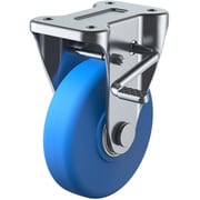 MCBKB-150(R) [ユーエイ プレート式 固定 キャスター モノマーキャストナイロン 車輪径150mm ストッパー付き Jタイプ KB（R）型 取付寸法100×56]