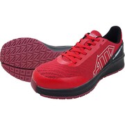 MG5750-RED-25.5 [喜多 メッシュローカットセーフティスニーカー 制菌・消臭 レッド 25.5]