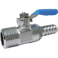 TRUSCO ミニボールバルブ ホースニップル型 R3/8×10.5mm MH3105
