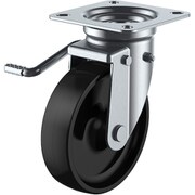 PHJB-130(L) [ユーエイ プレート式 自在 キャスター フェノール 車輪径130mm ストッパー付き Jタイプ JB（L）型 取付寸法82×82（75×75）]