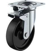 PHJK-150 [ユーエイ プレート式 自在 キャスター フェノール 車輪径150mm 旋回固定 Jタイプ JK型 取付寸法94×94（87×87）]