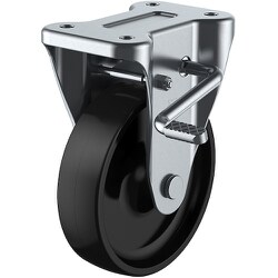ユーエイ プレート式 固定 キャスター フェノール 車輪径130mm ストッパー付き Jタイプ KB（R）型 取付寸法100×56 PHKB-130(R)