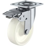RJ2K-125NP [ユーエイ プレート式 自在 キャスター ナイロン 車輪径125mm 旋回固定 Jタイプ RJ2K型 取付寸法80×80（75×75）]