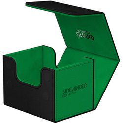 UGD011324　デッキケース 約100枚収納 ブラック/グリーン [トレーディングカード用品]