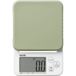 デジタルクッキングスケール 0.1g単位 表示文字高：28mm 最大計量：2kg グリーン KJ-222-GR