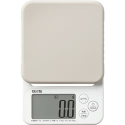 デジタルクッキングスケール 0.1g単位 表示文字高：28mm 最大計量：2kg グレー KJ-222-GY