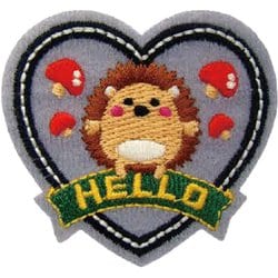 PIORG400 23199 [ワッペン EMBLEM きのこ・ハリネズミ]