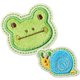 PIORG500 23312 [ふわふわ ワッペン かえる・かたつむり]
