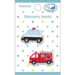 PIRG351 25032 [2個付 ワッペン パトカー・消防車]
