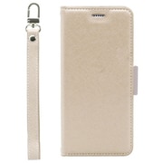 CR_BSACSPLNU_BG [BASIO active シンプルスマホ6 対応 ケース 手帳型 カード 収納 ストラップ スタンド 機能 付 レザー スマホケース NU ベージュ×グレー]