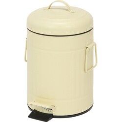 スチール ラウンドペダルペール 3L アイボリー 34747