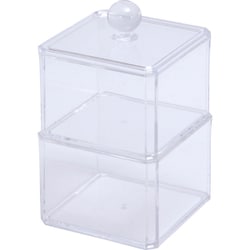 PSコスメ収納 蓋つき小物入れ2段 14378