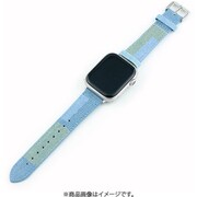 IQ-AW047B45-BL [Apple Watch パッチワーク デニムベルト （047） 45/44/42mm ライトブルー]