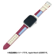 IQ-AW047B41-RD [Apple Watch パッチワーク デニムベルト （047） 41/40/38mm ワインレッド]