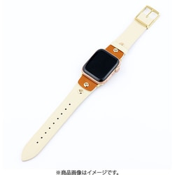 IQ-AW044B41-IV [Apple Watch レトロ風本革ベルト （044） 41/40/38mm アイボリー]