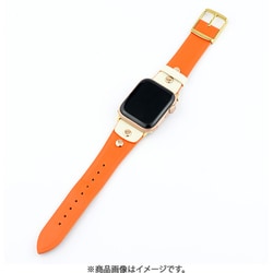 IQ-AW044B41-OR [Apple Watch レトロ風本革ベルト （044） 41/40/38mm オレンジ]