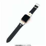 IQ-AW044B41-BK [Apple Watch レトロ風本革ベルト （044） 41/40/38mm ブラック]