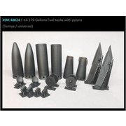 KOM48024 1/48 F-16用 370ガロン増槽w/パイロン（2個入り） [ディテールアップパーツ]
