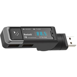 スリム設計 Bluetooth FMトランスミッター USB Type-A2ポート 合計4.8A KD-264