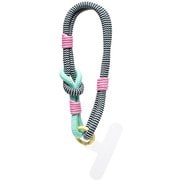 661-054764 [DOLLY TIE ハンドストラップ（Bタイプ） グリーンヘリンボーン＆ミント]