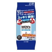 メンズ フェイス&ボディシート クールタイプ15枚入