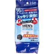 メンズ フェイス＆ボディシート クールタイプ15枚入 [フェイシャルシート 顔・からだ用]