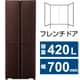 冷蔵庫 TZシリーズ （420L・幅70cm・フレンチドア（観音開き）・4ドア・ダークウッドブラウン） AQR-TZ42P（T）