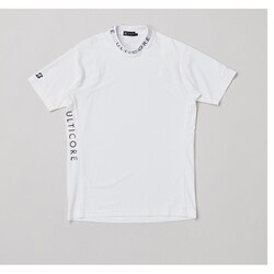ABM02AWHL [【4Dimotion Fit】 半袖モックネックシャツ L ホワイト]