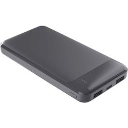 10000mAh モバイルバッテリー A×2 C×1ポート 2.4A出力 チャコールグレー BYLI100C2A01CGRY