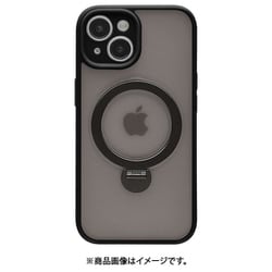 7871IP361HPMBK [iPhone 15用 ZEROSAFE 極限保護 ハイブリッドケース TPU×PC 360°回転MagSafeリング付き フロストブラック]