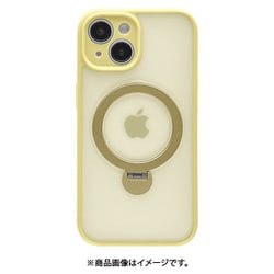 7874IP361HPMYE [iPhone 15用 ZEROSAFE 極限保護 ハイブリッドケース TPU×PC 360°回転MagSafeリング付き フロストイエロー]