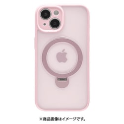 7875IP361HPMPK [iPhone 15用 ZEROSAFE 極限保護 ハイブリッドケース TPU×PC 360°回転MagSafeリング付き フロストピンク]