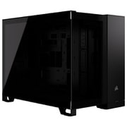 2500X TG Black デュアルチャンバー設計 ピラーレス 強化ガラス製 フロント・サイドパネル Micro-ATX ミドルタワー PCケース ブラック CC-9011265-WW