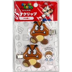 キャラクターグッズ スーパーマリオ ヘアクリップ クリボー