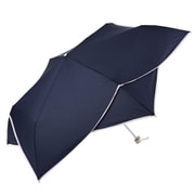 折りたたみ傘 婦人用 晴雨兼用 new standard フラワーパイピング ミニ55 55cm 手開き式 UVカット加工 安全ろくろ ネイビー 16441