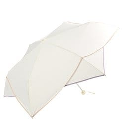 折りたたみ傘 婦人用 晴雨兼用 new standard フラワーパイピング ミニ55 55cm 手開き式 UVカット加工 安全ろくろ オフホワイト 16442