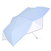 折りたたみ傘 婦人用 晴雨兼用 new standard フラワーパイピング ミニ55 55cm 手開き式 UVカット加工 安全ろくろ サックス 16443
