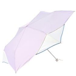 折りたたみ傘 婦人用 晴雨兼用 new standard フラワーパイピング ミニ55 55cm 手開き式 UVカット加工 安全ろくろ ラベンダー 16444