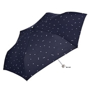 折りたたみ傘 婦人用 晴雨兼用 new standard ミックスハート ミニ55 55cm 手開き式 安全ろくろ ネイビー 17201