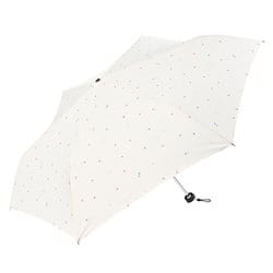 折りたたみ傘 婦人用 晴雨兼用 new standard ミックスハート ミニ55 55cm 手開き式 安全ろくろ オフホワイト 17202