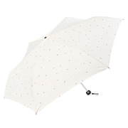 折りたたみ傘 婦人用 晴雨兼用 new standard ミックスハート ミニ55 55cm 手開き式 安全ろくろ オフホワイト 17202