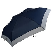 折りたたみ傘 晴雨兼用 バイカラー カーボン軽量ミニ60 60cm 手開き式 UVカット加工 安全ろくろ ネイビー 51862